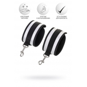 Серебристо-черные наручники Anonymo - ToyFa - купить с доставкой в Москве