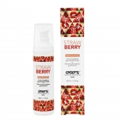 Разогревающее массажное масло  с ароматом клубники Gourmet Strawberry - 50 мл. - Exsens - купить с доставкой в Москве