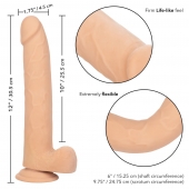 Телесный фаллоимитатор-гигант Size Queen 10  - 30,5 см. - California Exotic Novelties