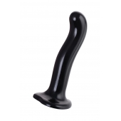 Черный стимулятор для пар P G-Spot Dildo Size M - 18 см. - Strap-on-me - в Москве купить с доставкой