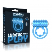 Голубое, светящееся в темноте виброкольцо Lumino Play Vibrating Penis Ring - Lovetoy - в Москве купить с доставкой