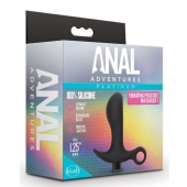 Черный анальный вибратор Silicone Vibrating Prostate Massager 01 - 10,8 см. - Blush Novelties - в Москве купить с доставкой