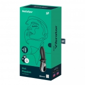 Черный анальный вибратор Hot Passion с функцией нагрева - Satisfyer - в Москве купить с доставкой