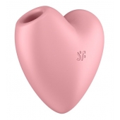 Розовый вибромассажер Cutie Heart с вакуум-волновой стимуляцией - Satisfyer