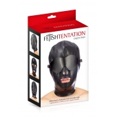 Маска-шлем с отверстием для рта и съемными шорами - Fetish Tentation - купить с доставкой в Москве