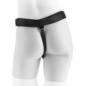 Страпон с телесной насадкой 7  Uncut with Strap on Harness - 18 см. - Pipedream - купить с доставкой в Москве