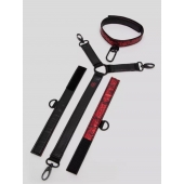 Ошейник с наручниками Reversible Faux Leather Collar and Wrist - Fifty Shades of Grey - купить с доставкой в Москве
