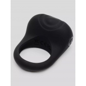 Черное эрекционное виброкольцо Sensation Rechargeable Vibrating Love Ring - Fifty Shades of Grey - в Москве купить с доставкой
