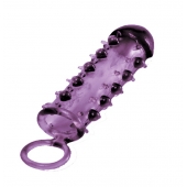 Закрытая фиолетовая насадка с пупырышками SAMURAI PENIS SLEEVE PURPLE - 14,5 см. - NMC - в Москве купить с доставкой