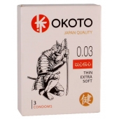 Тонкие презервативы OKOTO Thin Extra Soft - 3 шт. - Sitabella - купить с доставкой в Москве