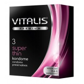 Ультратонкие презервативы VITALIS PREMIUM super thin - 3 шт. - Vitalis - купить с доставкой в Москве