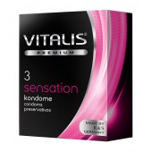 Презервативы с пупырышками и кольцами VITALIS PREMIUM sensation - 3 шт. - Vitalis - купить с доставкой в Москве