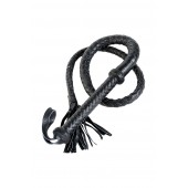 Длинный кожаный кнут с хлопушками на конце - ToyFa - купить с доставкой в Москве