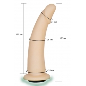 Телесная гладкая насадка-фаллоимитатор Harness - 17 см. - LOVETOY (А-Полимер) - купить с доставкой в Москве