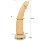 Телесная гладкая насадка-фаллоимитатор Harness - 20 см. - LOVETOY (А-Полимер) - купить с доставкой в Москве