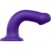 Фиолетовый фаллоимитатор-насадка Strap-On-Me Dildo Dual Density size L - 19 см. - Strap-on-me - купить с доставкой в Москве