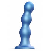 Голубая насадка Strap-On-Me Dildo Plug Balls size L - Strap-on-me - купить с доставкой в Москве