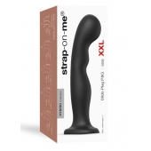 Черная насадка Strap-On-Me Dildo Plug P G size XXL - Strap-on-me - купить с доставкой в Москве