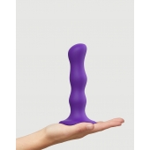 Фиолетовая насадка Strap-On-Me Dildo Geisha Balls size M - Strap-on-me - купить с доставкой в Москве