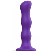 Фиолетовая насадка Strap-On-Me Dildo Geisha Balls size M - Strap-on-me - купить с доставкой в Москве