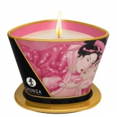 Массажная свеча Rose Petals с ароматом розы - 170 мл. - Shunga - купить с доставкой в Москве