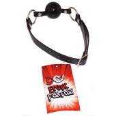 Силиконовый черный кляп-шарик на ремне Black Ballgag - Erotic Fantasy - купить с доставкой в Москве