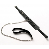 Черный ошейник с шипами и поводком - Crazy Handmade - купить с доставкой в Москве