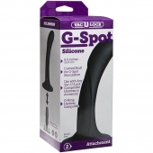Черная изогнутая насадка Vac-U-Lock G-Spot - 16,5 см. - Doc Johnson - купить с доставкой в Москве