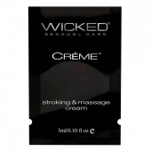 Крем для массажа и мастурбации Wicked Stroking and Massage Creme - 3 мл. - Wicked - купить с доставкой в Москве