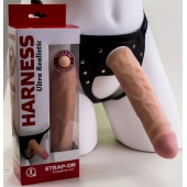 Насадка-фаллос в комплекте с трусиками Harness - 21,6 см. - LOVETOY (А-Полимер) - купить с доставкой в Москве