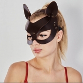 Коричневая кожаная маска  Кошечка - Sitabella - купить с доставкой в Москве