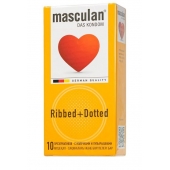 Презервативы с колечками и пупырышками Masculan Ribbed+Dotted - 10 шт. - Masculan - купить с доставкой в Москве