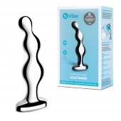 Стальной анальный фаллоимитатор для простаты Stainless Steel Anal Beads - 13 см. - b-Vibe - в Москве купить с доставкой