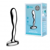 Стальной стимулятор простаты Stainless Steel Prostate Plug - 11,5 см. - b-Vibe - в Москве купить с доставкой