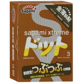 Презервативы Sagami Xtreme FEEL UP с точечной текстурой и линиями прилегания - 3 шт. - Sagami - купить с доставкой в Москве