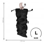 Черный мешочек для хранения игрушек Treasure Bag L - Satisfyer - купить с доставкой в Москве