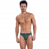 Зеленые мужские трусы-брифы с поясом Flashing Brief - Clever Masculine Underwear купить с доставкой