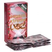 Презервативы Sagami Xtreme Strawberry c ароматом клубники - 10 шт. - Sagami - купить с доставкой в Москве