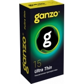 Прозрачные ультратонкие презервативы Ganzo Ultra thin - 15 шт. - Ganzo - купить с доставкой в Москве