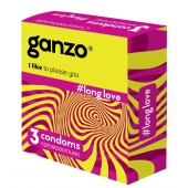 Презервативы с анестетиком для продления удовольствия Ganzo Long Love - 3 шт. - Ganzo - купить с доставкой в Москве