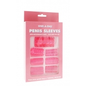 Набор из 7 розовых насадок на пенис ONE-A-DAY PENIS SLEEVES PINK - Seven Creations - в Москве купить с доставкой