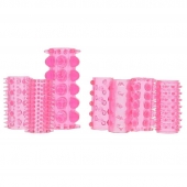 Набор из 7 розовых насадок на пенис ONE-A-DAY PENIS SLEEVES PINK - Seven Creations - в Москве купить с доставкой