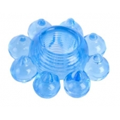 Голубая гелевая насадка-цветок - Toyfa Basic - в Москве купить с доставкой