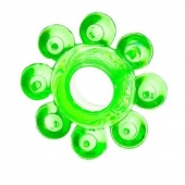 Зеленое эрекционное кольцо-цветок - Toyfa Basic - в Москве купить с доставкой