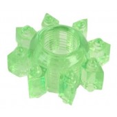 Зеленое эрекционное кольцо-звезда - Toyfa Basic - в Москве купить с доставкой