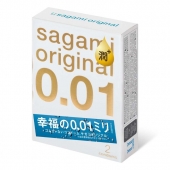 Увлажнённые презервативы Sagami Original 0.01 Extra Lub - 2 шт. - Sagami - купить с доставкой в Москве