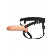 Полый страпон на ремнях 8’’ Hollow Silicone Strap-on - Pipedream - купить с доставкой в Москве