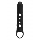 Черная насадка-удлинитель Vibrating Extender With Remote с вибрацией - Dream Toys - в Москве купить с доставкой