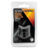 Черное эрекционное кольцо на мошонку Beef Ball Stretcher Snug X Long - Blush Novelties - в Москве купить с доставкой