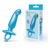 Голубая анальная пробка для массажа простаты Hither Silicone Prostate Plug - 14,3 см. - b-Vibe - в Москве купить с доставкой